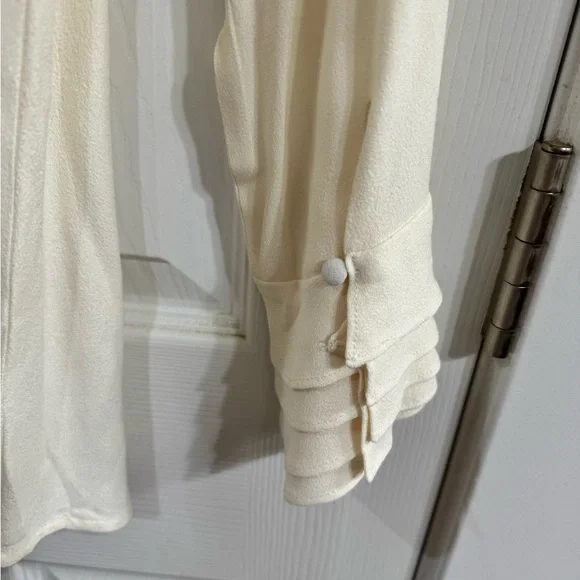 Soft Surroundings V-neck button down blouse - Picture 5 of 9